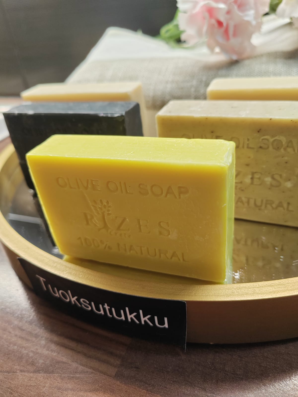 Käsintehty ihana Sitruuna oliiviöljysaippua – iso koko 100 g