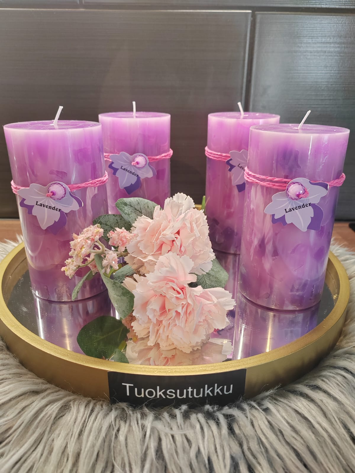 Tuoksupöytäkynttilä ihana laventeli xl-130mm