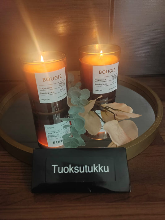 Fresh Cotton (puuvilla) XL lasikynttilä 90mm