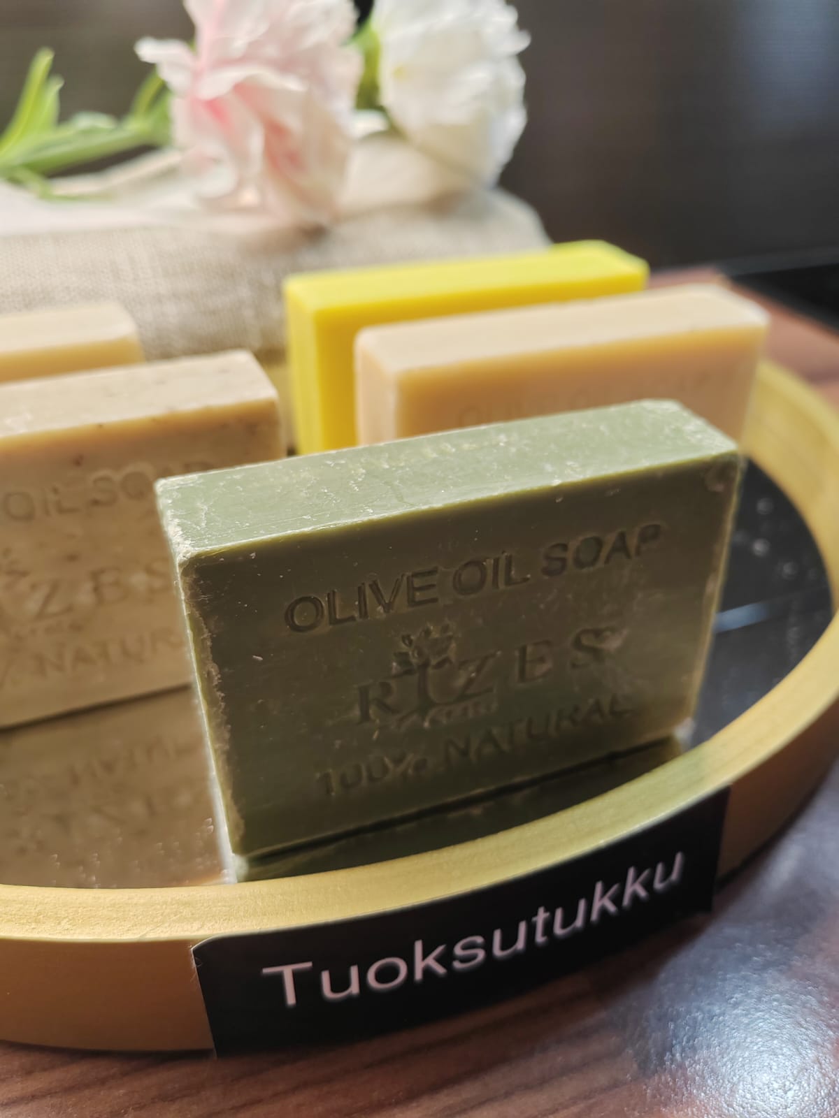 Käsintehty ihana  kreikkalainen oliiviöljysaippua – iso koko 100g