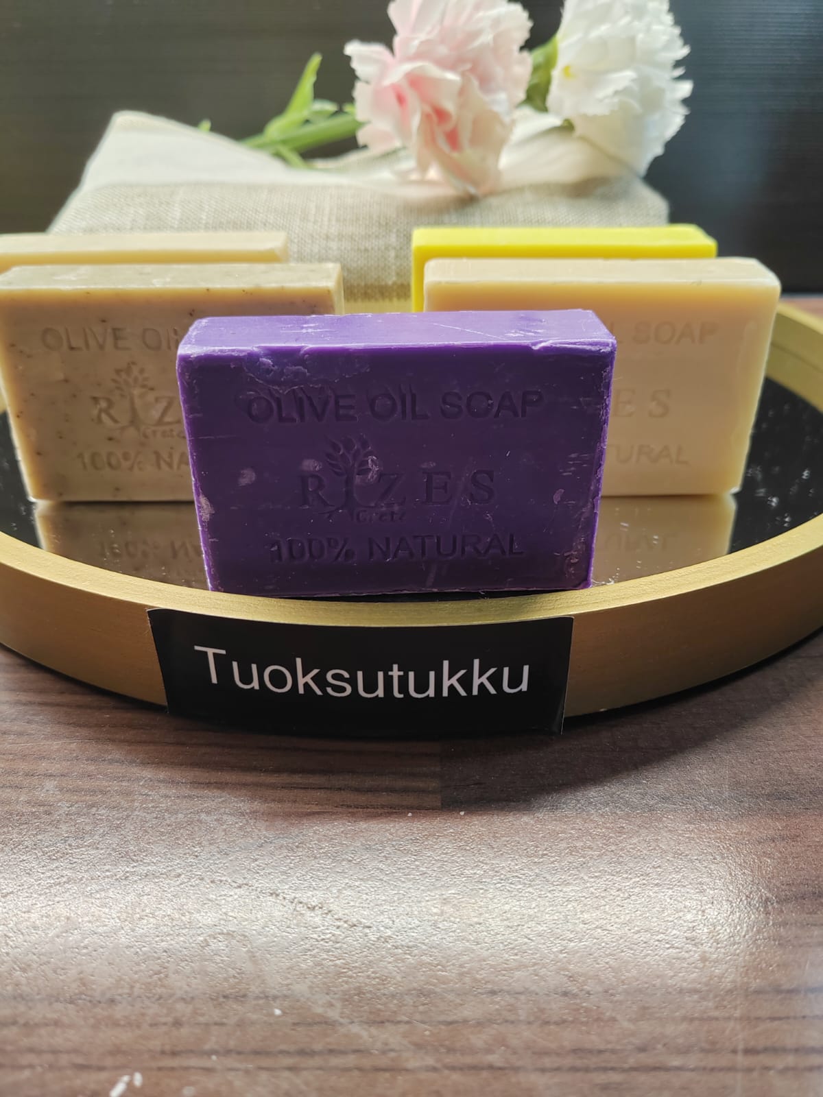 Käsintehty ihana Laventeli oliiviöljysaippua – iso koko 100 g