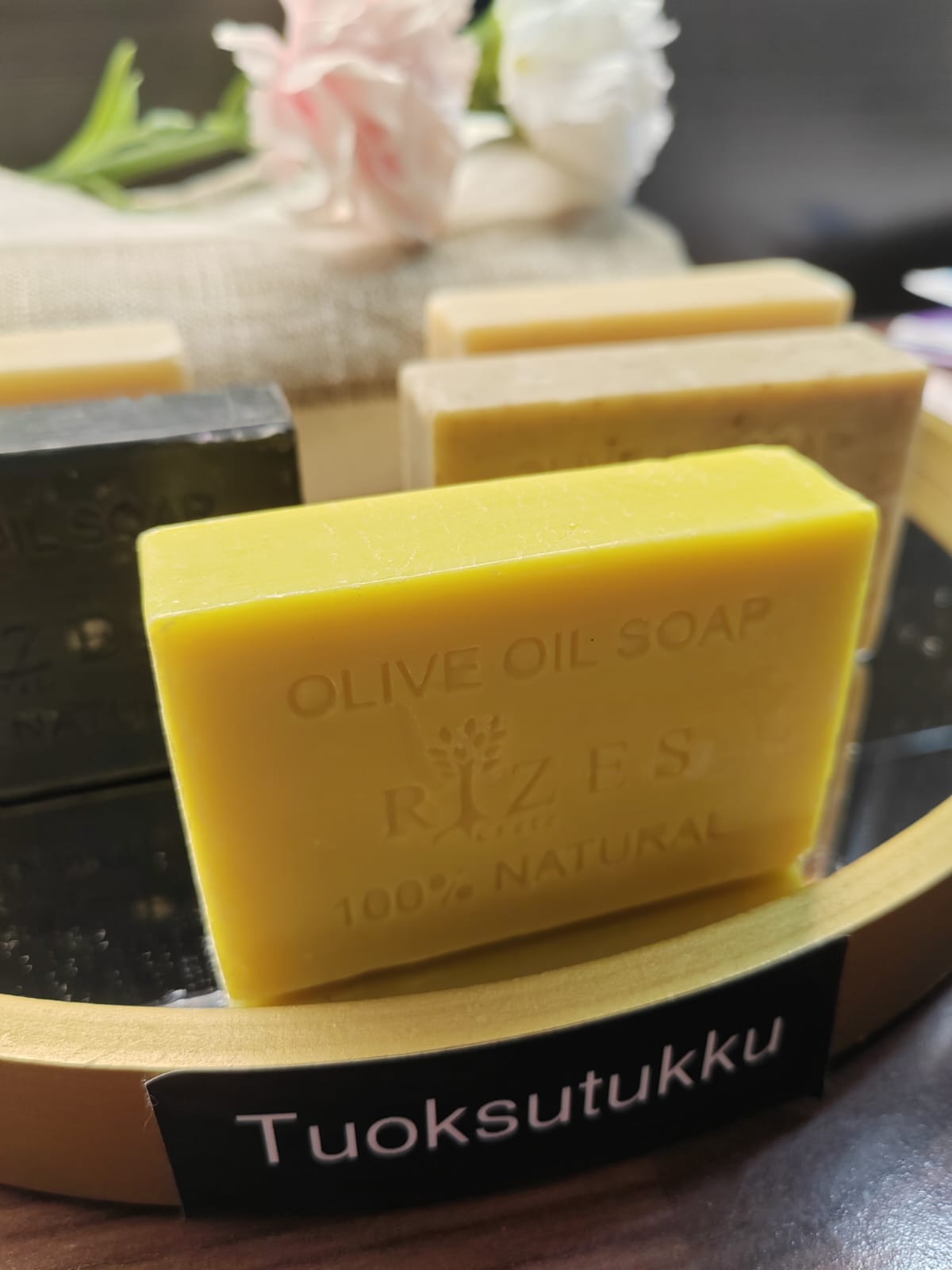 Käsintehty ihana Sitruuna oliiviöljysaippua – iso koko 100 g