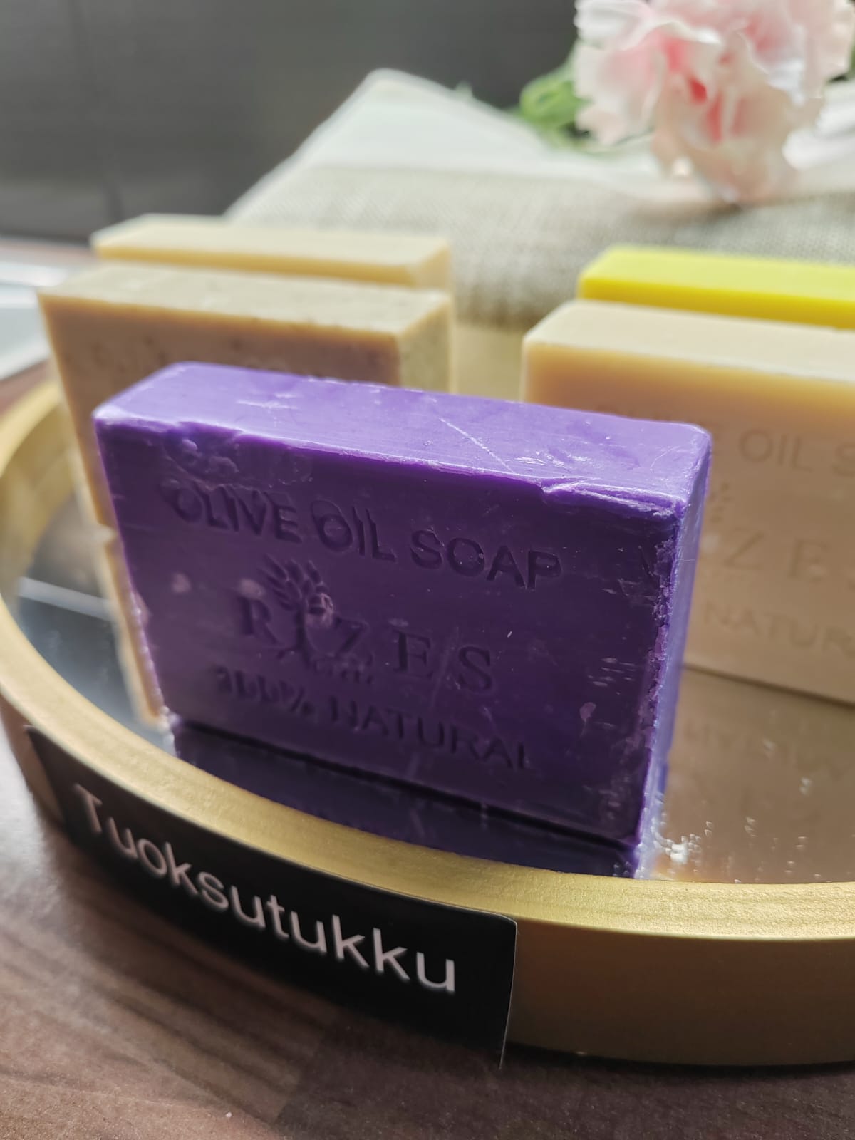 Käsintehty ihana Laventeli oliiviöljysaippua – iso koko 100 g